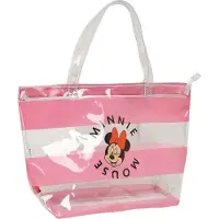 Safta Damen Handtasche Minnie Mouse Beach Rosa Durchsichtig