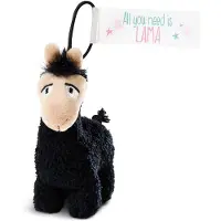 Nici - Plüschanhänger - Lama Lorenzo (schwarz, 12cm) Kuscheltier Stofftier Plüschfigur Anhänger