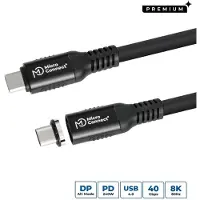 Microconnect MC-LS-USB4CC2.0, 2 m, USB C, USB C, USB4 Gen 3x2, Schwarz