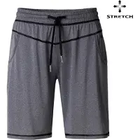 LPO Shorts "Damen Funktionsshorts Tara 2", Damen, Gr. 48 (XL), Normalgrößen, grau (asphalt meliert), Web, 47% Polyester. 47% Polyester. 6% Elasthan, stretch fit kniefrei, Hosen Shorts