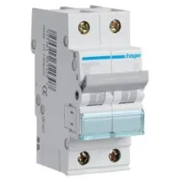 Hager MBN206. Anzahl der Pole: 2P. AC Eingangsfrequenz: 50/60 Hz, Nominale Stromabgabe: 6 A