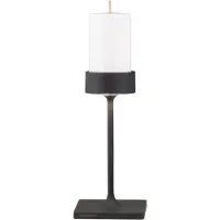 Zafferano Perpetua Akku-Tischleuchte aus schwarzem Aluminium, kompaktes Design mit magnetisch austauschbarem Akku, Schutzart IP54