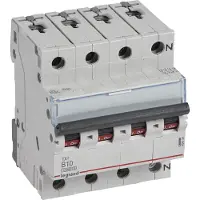 Legrand 404138 TX3 Leitungsschutzschalter B-Charakteristik, 10A, 3-polig+N, 10kA, 400VAC, 4TE