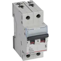 Legrand 404114 TX3 Leitungsschutzschalter B-Charakteristik, 25A, 2-polig, 10kA, 400VAC, 2TE