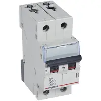 Legrand 403742 TX3 Leitungsschutzschalter D-Charakteristik, 40A, 2-polig, 6kA, 400VAC, 2TE