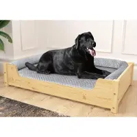 Polen Hundebett für große Hunde 100x60 Kiefer Tierbett V-30-32-K-100x60