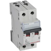 Legrand 404108 TX3 Leitungsschutzschalter B-Charakteristik, 4A, 2-polig, 10kA, 400VAC, 2TE