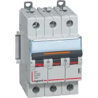 Legrand 409782 DX3 Leitungsschutzschalter C-Charakteristik, 20A, 3-polig, 25kA, 400VAC, 3TE