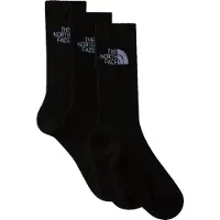 The North Face Sportsocken "MULTI SPORT CUSH CREW SOCK 3P", Damen, Gr. L (44/46), schwarz (tnf schwarz), Materialmix, Socken Sportsocken, gezielte Belüftungszonen, 3er-Pack, unifarbenes Design