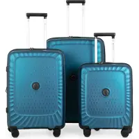 Hauptstadtkoffer - Kotti - 3er Kofferset robuste Hartschale aus recyceltem PP-Material leichte Trolleys Polypropylen Hartschale, 4 Rollen, TSA-Schloss,Royalblau