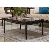 Casa Padrino Luxus Barock Couchtisch Dunkelbraun 117 cm