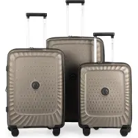 Hauptstadtkoffer - Kotti - 3er Kofferset robuste Hartschale aus recyceltem PP-Material leichte Trolleys Polypropylen Hartschale, 4 Rollen, TSA-Schloss,Champagner