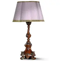 Casa Padrino Luxus Barock Tischleuchte Braun / Lila H. 78 cm - Italy