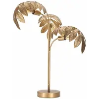 Casa Padrino Luxus Metall Tischleuchte Messing H. 81 cm - Luxus Leuchten