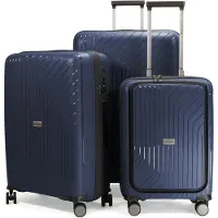 Hauptstadtkoffer TXL 3er Kofferset leichte robuste Reise-Trolleys Laptop-Fach Koffer auf Rollen Gepäck-Set Reisekoffer lightweight Travel Bags,,Dunkelblau