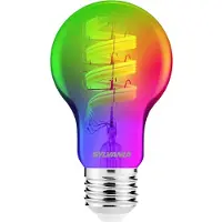 Toolstation Smart LED E27 | RGB - 16 Mio. Farben + Weiß | Vintage Glühbirne dimmbar | Mit Fernbedienung, App, Alexa, Siri & mehr steuerbar