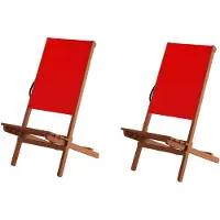 Erst-Holz Rotes Wikingerstuhl-Set Schwedenstuhl Strandstuhl Anglerstuhl Partystuhl wählbares Set XXL V-10-363Doppelpack
