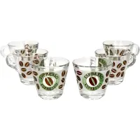 Ritzenhoff & Breker 6er Set Cremona Glas-Espressotasse m. Henkel 60ml grün Becher