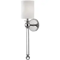 Casa Padrino Luxus Wandleuchte Silber / Weiß 12,7 x 17,2 x H. 56,5 cm - Wandlampe mit Kristallglas und rundem Seiden Lampenschirm