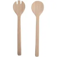Present Time Natürlicher Holzlöffel PURO Serie mit ergonomischer Form als Salatlöffel