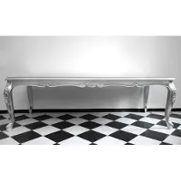 Casa Padrino Barock Luxus Esstisch Silber 240 cm x 100 cm - Esszimmer Tisch - Italy - Luxury Collection