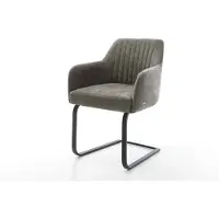 DELIFE Freischwinger Greg-Flex Bouclé Soft Schlamm Freischwinger flach Schwarz Taschenfederkern