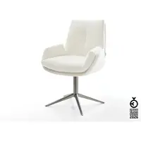 DELIFE Drehstuhl Clea-Flex Bouclé Soft Beige Fußkreuz Graphit 360° drehbar Wippfunktion