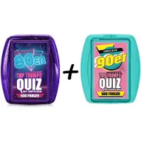 Winning Moves BUNDLE - Top Trumps Quiz - 90er + 80er Ratespiel Wissensspiel Fragespiel Gesellschaftsspiel