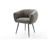 DELIFE Esszimmerstuhl Jada-Flex Bouclé Soft Schlamm 4-Fuß konisch Schwarz Taschenfederkern