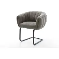 DELIFE Freischwinger Jada-Flex Bouclé Soft Schlamm Freischwinger flach Schwarz Taschenfederkern