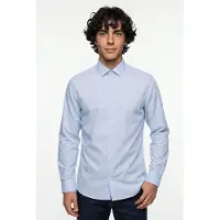Jack & Jones Langarmhemd "JPRBLAPARKER SHIRT L/S REG SN", Herren, Gr. S, N-Gr, cashmere blau, Web, Obermaterial: 100% Baumwolle, unifarben, regular fit normal, Hemden Langarmhemd