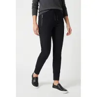 Sportalm Jogger Pants KITZBÜHEL, Damen, Gr. 40, N-Gr, schwarz, Web, Obermaterial: 59% Polyamid, 41% Elasthan, clean, unifarben, regular fit knöchellang, Hosen Jogger Pants, mit Reißverschlusstaschen