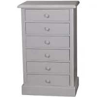 Casa Padrino Landhausstil Kommode mit 6 Schubladen, Grau, 60 x 41 x H. 97 cm