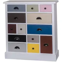 Casa Padrino Landhausstil Kommode Mehrfarbig 90 x 35 x H. 97 cm - Luxus Qualität