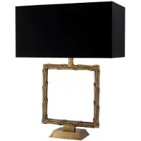 Casa Padrino Luxus Tischleuchte aus Messing, 25,5 x 40 x H 52,5 cm, edle Hotel Leuchte in Messingfarben