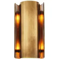 Casa Padrino Luxus Metall Wandleuchte Vintage Messingfarben 16,5 x 12 x H. 31,8 cm - Designer Leuchte
