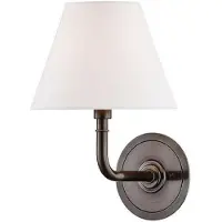 Casa Padrino Luxus Wandleuchte Bronze / Weiß 20,3 x 24,1 x H. 28,6 cm - Hotel & Restaurant Wandlampe