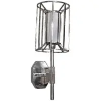 Casa Padrino Luxus Wandleuchte Silber / Weiß 24 x 24 x H. 52 cm - Hotel & Restaurant Wandlampe