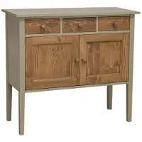 Casa Padrino Landhausstil Kommode mit 3 Schubladen und 2 Türen Grün / Braun 100 x 41 x H. 90 cm - Landhausstil Möbel