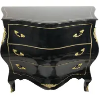 Casa Padrino Barock Kommode Schwarz/Gold Breite 120 cm - Antik Stil Möbel