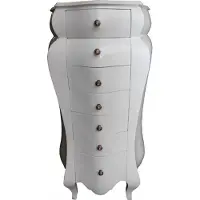 Casa Padrino Barock Kommode Weiss 131 x 68 x 46 cm - Antik Stil Kommode aus Massivholz