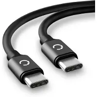 Cellonic USB Kabel 2m kompatibel mit Sony Xperia 1 II, III, Xperia 5 II, III, Xperia 10 II, III Smartphone, Handy Ladekabel USB C Type C auf USB C Type C 3.1 Gen 1 Datenkabel 3A schwarz PVC