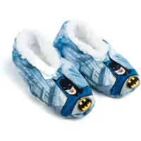 United labels DC Comics Batman Homesocks für Jungen - ABS Winter Hausschuhe gefüttert Kinder Slipper Pantoffeln Blau 23-26
