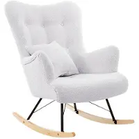 Mirjan 24 Schaukelsessel Zawil Boucle, Vintage Relaxsessel, Polstersessel, Wohnzimmersessel vom Hersteller (Farbe: Baloo 2073)