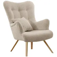 Mirjan 24 Sessel Zawil Boucle, Vintage Relaxsessel, Polstersessel, Wohnzimmersessel vom Hersteller (Farbe: Baloo 2074)