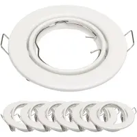 Mextronic 6x Einbaurahmen GU10 SET Mattweiß 6101-A-MW Ø65 mm IP20