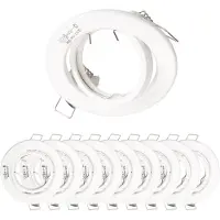 Mextronic 10x Einbaurahmen MR16 SET white 68mm inkl MR16 Fassung 3753
