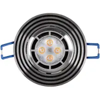 Mextronic LED Einbaustrahler 200-240V AC 5W 6342 0 Ø73 IP20 Alu Silber + Schwarz