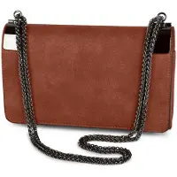 StyleBREAKER Clutch, Abendtasche mit Metallspangen und Gliederkette, Vintage Design, Damen 02012046