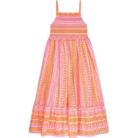 DANAMADE Sommerkleid "Dresses DLUNA", Mädchen, Gr. 134, bunt (orange), Obermaterial: 100% Polyester. Futter:100% Baumwolle, Kleider Sommerkleid